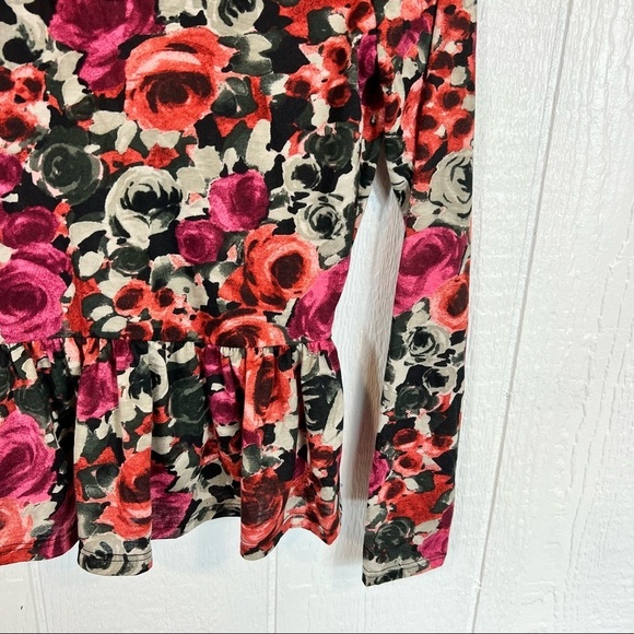 NEW Lily Rose Floral Rose Print Scoop Neck Blouse Small - Picture 6 of 16